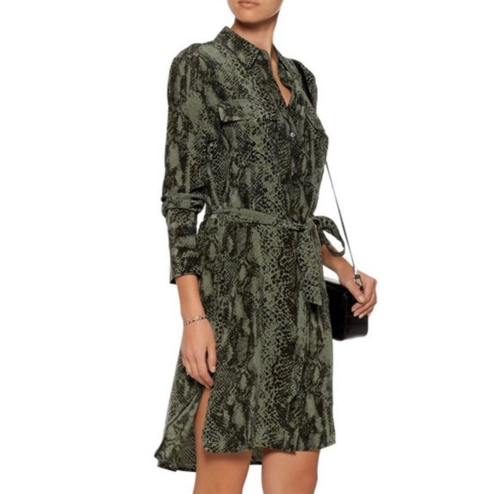 Equipment Snakeskin Delany Dress